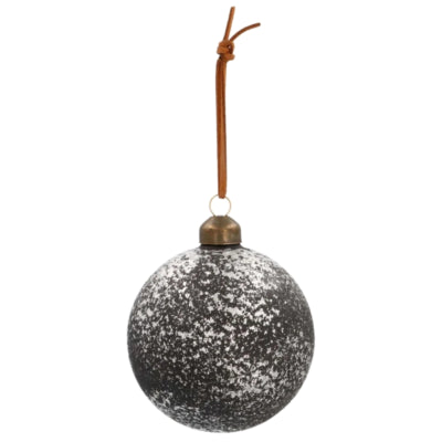Ngk Boule de Noël verre robuste noir mat 8 cm | 24 pièces
