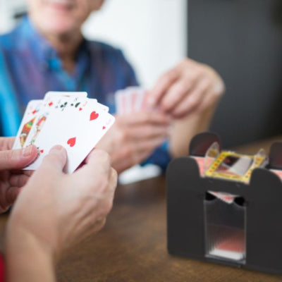 Mélangeur de cartes à batterie Relaxdays noir 6 jeux | 6 pièces