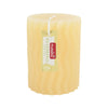 Bougie pilier Profissimo (r) avec rainures jaune 6,8 x 10 cm | 12 pièces