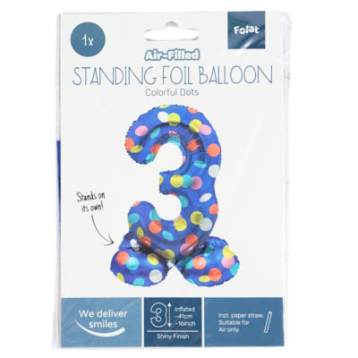 Folat ballon en aluminium debout 9 points 41 cm | 20 pièces
