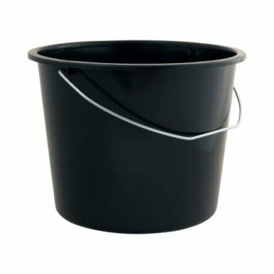 Seau de chantier noir 12 litres | 10 pièces