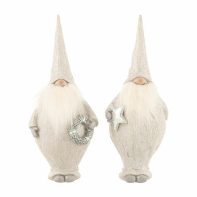 J-line statue Père Noël gnome 25 cm 2 assortis | 8 pièces