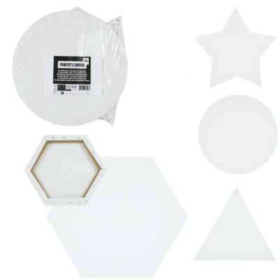 Toile à peindre sur toile 30 cm 4 assortiment de 4 b-choice | 6 pièces