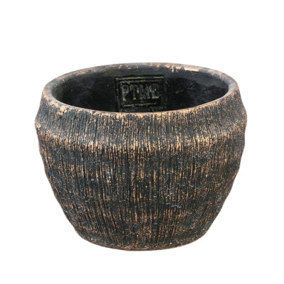 Ptmd pot de fleur sary s couleur or noir 12 cm | 12 pièces