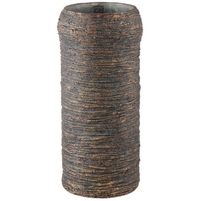 Ptmd pot de fleur ricci l noir 55 cm | 2 pièces