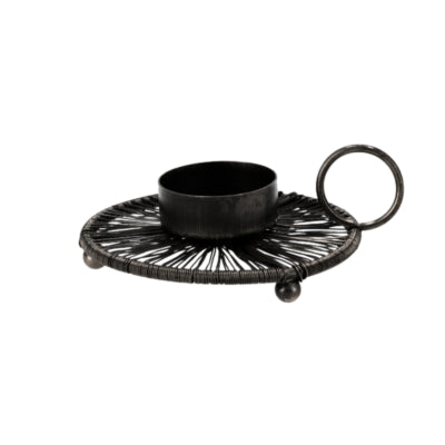 Photophore Daan en bois courbé ariana noir 12 cm | 12 pièces