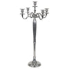 Bougeoir classique en aluminium argenté 144 cm | 2 pièces