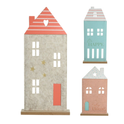 Décoration maison sur pied feutre 32 cm 3 assortis | 12 pièces