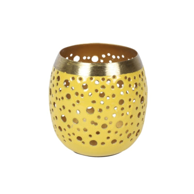 Countryfield photophore anjana s jaune 8 cm | 8 pièces