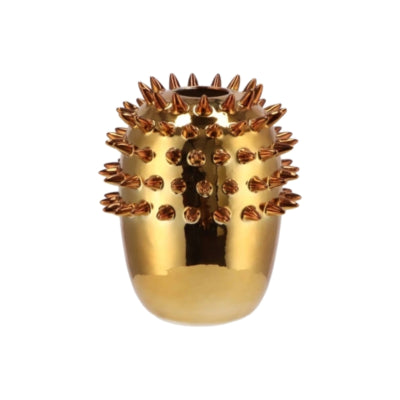 Daan vase en bois courbé pointe dorée 22 cm | 2 pièces