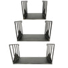 Etagère murale métal noir 52 cm lot de 3 | 2 pièces