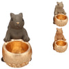 Daan bol en bois courbé Jingle écureuil assis marron 17 cm 3 assortis | 6 pièces