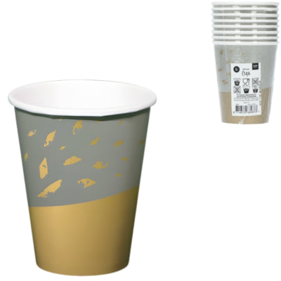 Folat gobelets jetables aube dorée 250 ml 8 pièces | 24 pièces