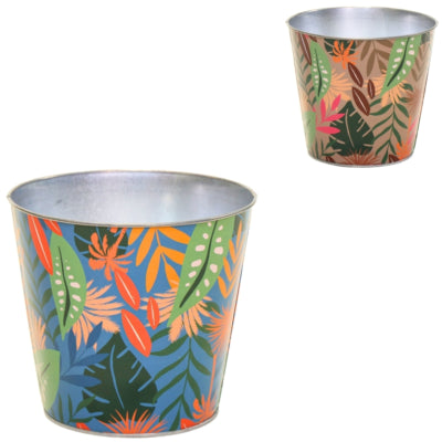 Pot de fleurs bob jungle l 15 cm 2 assortis | 12 pièces