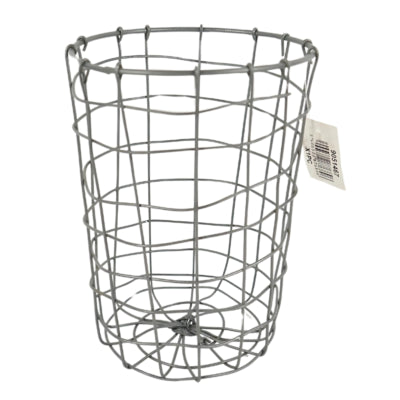Corbeille en fil moderne ronde gris 20 cm | 12 pièces