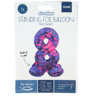 Folat ballon en aluminium debout 6 éclaboussures de peinture 41 cm | 20 pièces