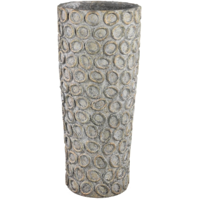 Pot en ciment Ptmd avec cercles ginte xl 70 cm | 2 pièces