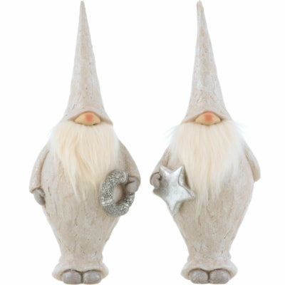 J-line statue Père Noël gnome 36,5 cm 2 assortis | 8 pièces