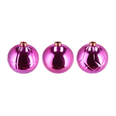 Daan benthout vase boule de noël fuchsia 14 cm 3 assortis | 6 pièces