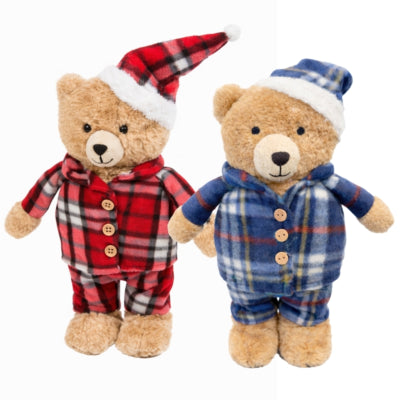Décoration ours en peluche 30 cm 4 assortis | 16 pièces
