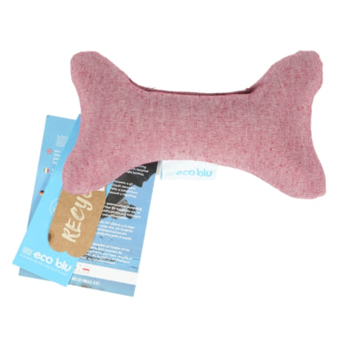Jouet histoire d'amour chien en os rose 23 cm | 12 pièces