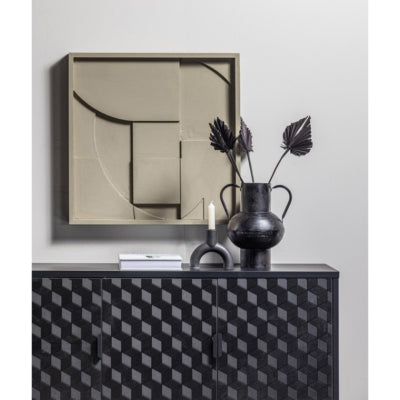 Vase Woood vere métal noir 28 cm | 6 pièces