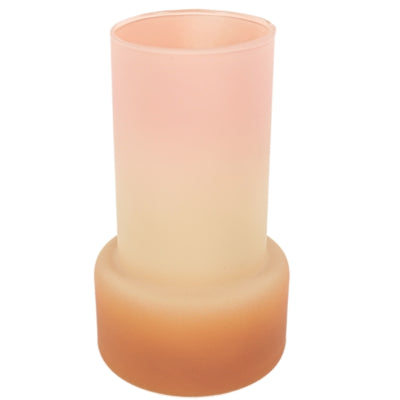 Vase shae marron mat rose saumon 17 cm | 24 pièces