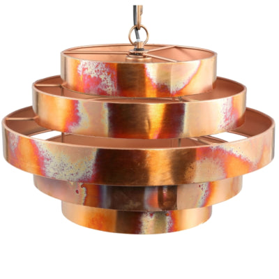 Ptmd lampe suspendue zanth couleur cuivre 42 cm | 2 pièces