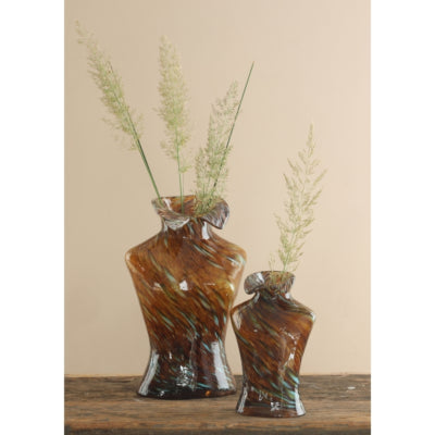 Vase bossom marron 20 cm | 8 pièces
