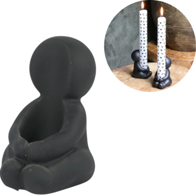 Bougeoir câlin noir 8 cm | 36 pièces