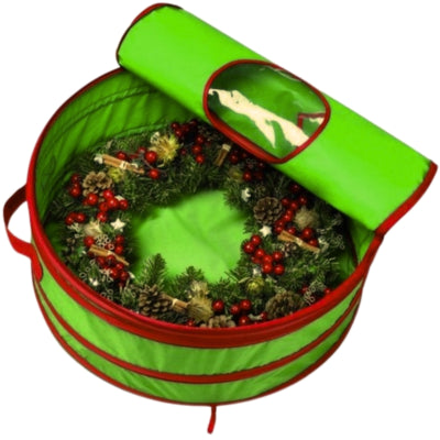 Sac de rangement Couronne de Noël Lumières de Noël vert 60 cm | 24 pièces