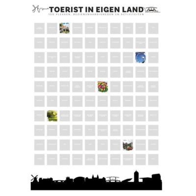 Poster à gratter Senza touriste dans votre propre pays 80 cm | 12 pièces