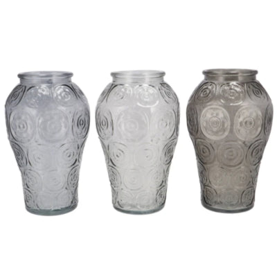 Vase Daan en bois courbé Delight gris 25 cm 3 assortis | 6 pièces