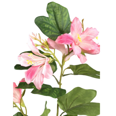 Ptmd fleur artificielle bauhinia rose 85 cm | 6 pièces