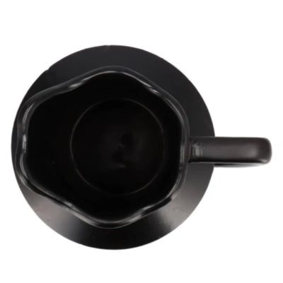 Vase boa en bois courbé Daan avec anse noir 20 cm | 4 pièces