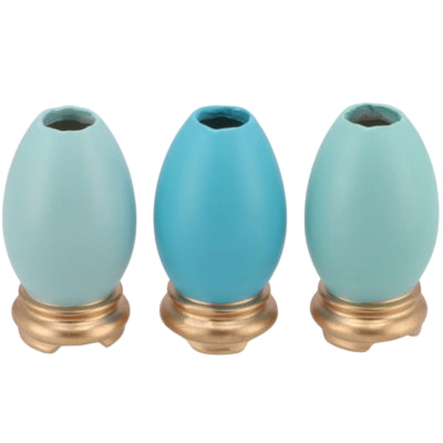 Daan benthout Décoration de Pâques Oeuf de Pâques bleu 15 cm 3 assortis | 6 pièces