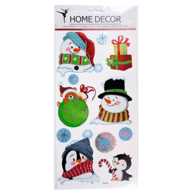 Stickers muraux bonhomme de neige 35 x 18 cm | 24 pièces