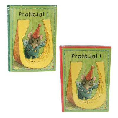 Carte de voeux double avec enveloppe félicitations 15x21 cm 2 assortis | 100 pièces