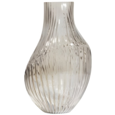 Bepurehome vase trop verre fumé 34 cm | 3 pièces