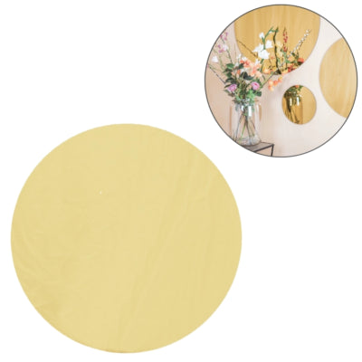 Miroir mural Housevitamin rond doré 80 cm | 3 pièces