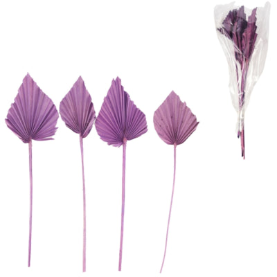 Paquet de lances de feuilles de palmier séchées violet 35 cm 4 pièces | 18 pièces