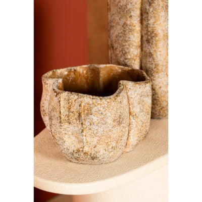 Ptmd pot de fleur roddie crème 20 cm | 8 pièces