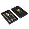 Ptmd Couverts de poussée dans un coffret cadeau doré, lot de 3 | 12 pièces