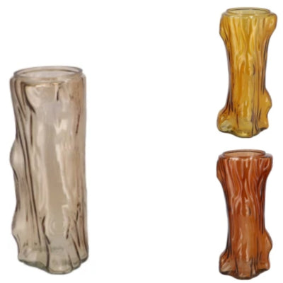 Daan vase en bois courbé arbre marron 14 cm 3 assortis | 12 pièces