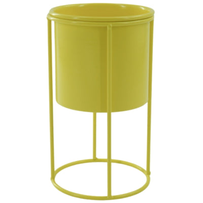 Pot de fleur Housevitamin sur métal standard jaune 19 cm | 12 pièces