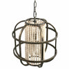Ptmd lampe à suspension July métal bois 46 cm | 2 pièces