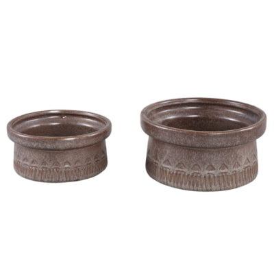 Ptmd rail de pot de fleur bas s marron foncé 16 cm | 12 pièces