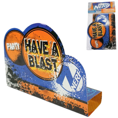 Amscan nerf cartes d'invitation et enveloppes 12 x 16 cm 8 pièces | 36 pièces