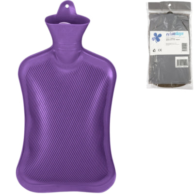 Bouillotte Relaxdays violette 2 l | 6 pièces