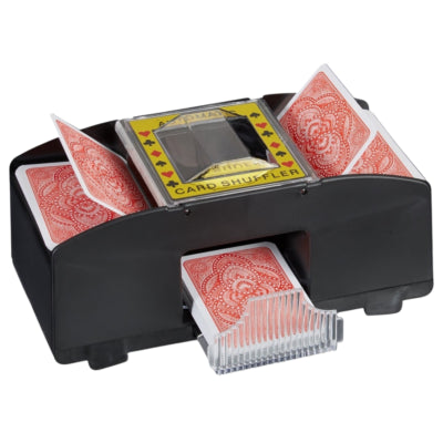 Mélangeur de cartes à batterie Relaxdays noir 2 jeux | 6 pièces